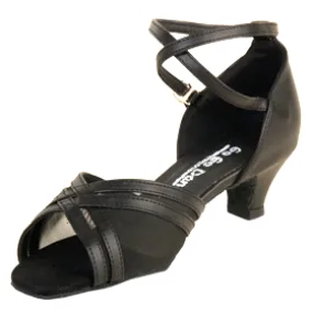 Rain Step 1.3" Harper -- Thick Heel Latin Ballroom Sandal -- Black