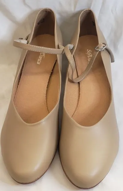 1.5" Amaya -- Instep Strap Character Shoe -- Tan Fresh Tone