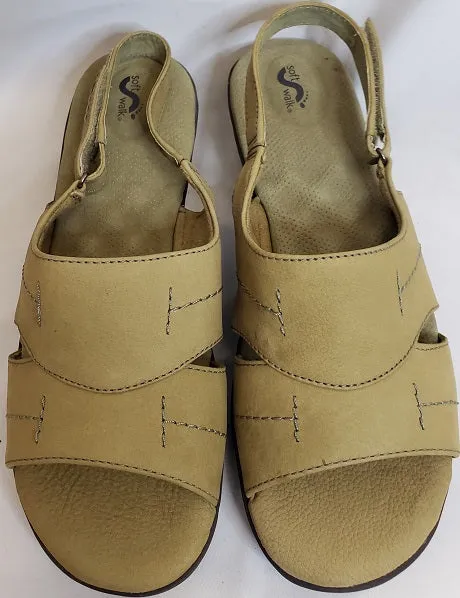 2.25" Genoa -- Women's Wedge Sling Sandal -- Celery Nubuck Relax Fit Sidewalk Ready