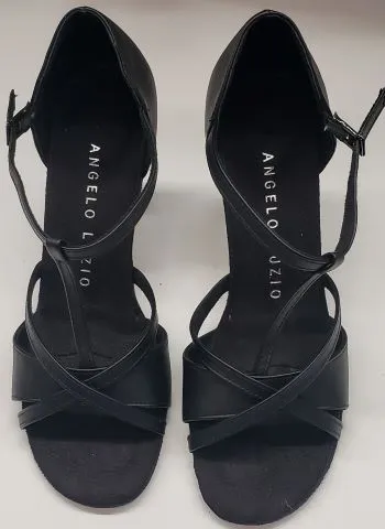 2.5" Cecile III -- Women's T-Strap Latin Ballroom Sandal Bright Gold Dock Easy