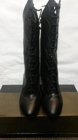 Baby Soft 2.5" Daphne -- Women's Flare Heel Ballroom Lace-Up Boot