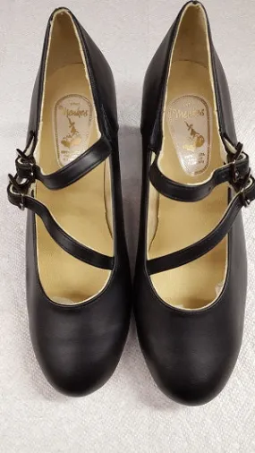 Foam Lining Running Errands Italian Glam 1.5" Alegria -- Flamenco Shoe -- Black Leather