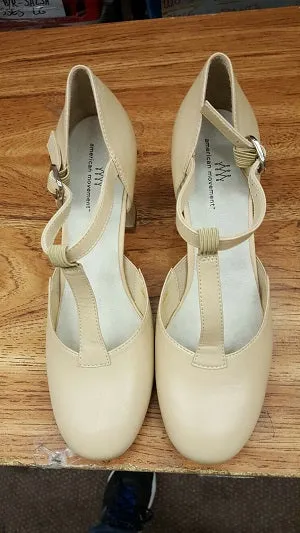3" Julie -- T-Strap Ballroom Shoe -- Tan Track Run