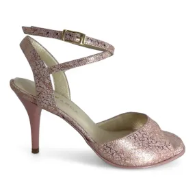 Satin Glow Comfort 3" Lucia -- Women's Tango Shoe -- Rose