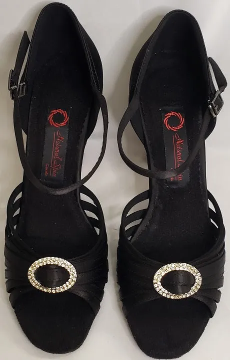 Athletic 3" Stephanie -- Flare Heel Rhinestone Latin Sandal