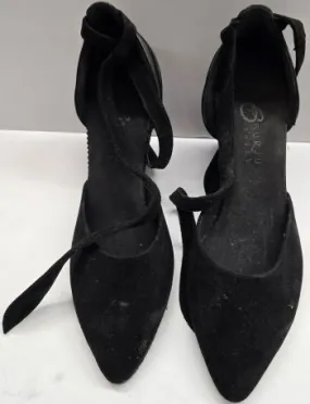 3" Veronica -- Women's Closed Toe Ballroom Shoe -- Black Suede Boat Walk