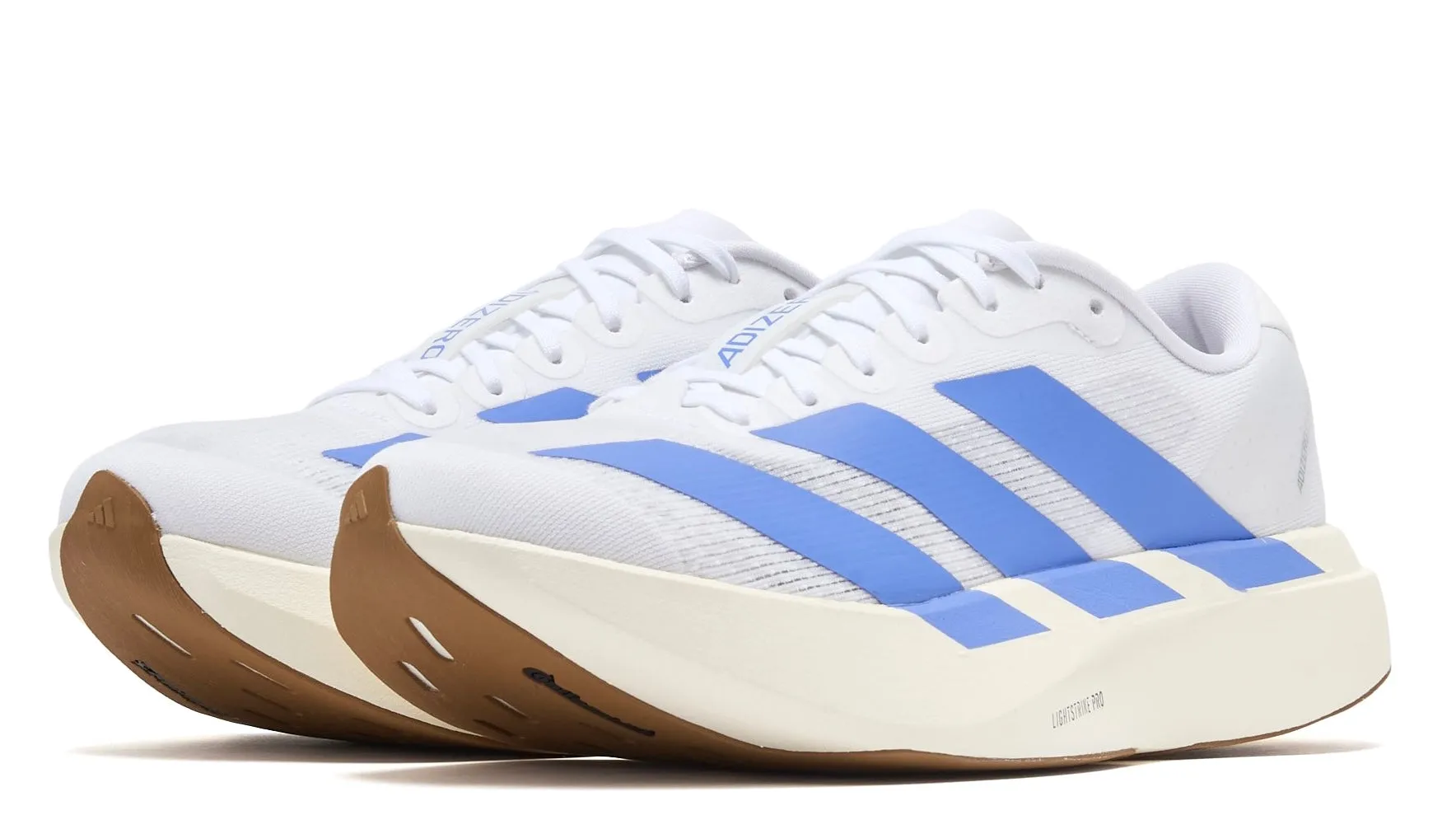 adidas Adizero Evo SL White Blue Fusion (Women's) Slip Safe Petite Fit