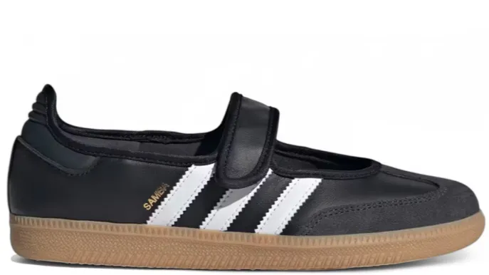 Sky Light Ergonomic Travel Enthusiasts adidas Samba Jane Black White Gum (Women's)