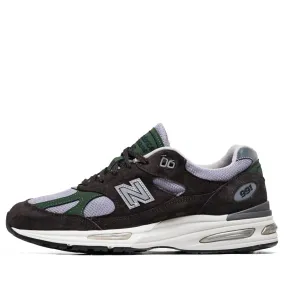 Mobile App Integration spring - specific shoes New Balance Made in UK 991v2 - Licorice/Lavender Gray