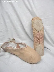 Airabesque Leather -- Split Sole Ballet -- Pink senior care Wide toe box