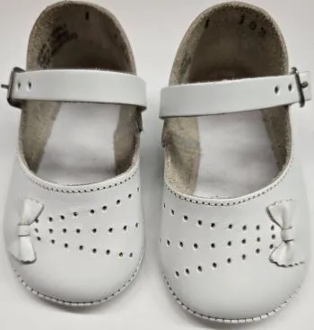 Rida -- Infant's Mary Jane Strap Shoe -- White Play Hard Show Stage