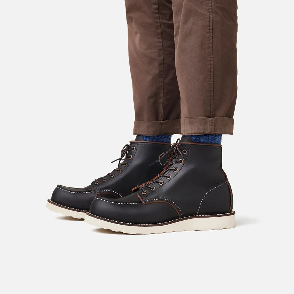 Soft Flex Red Wing Men's Classic 6 Inch Moc 8849 in Black Prairie (D Width) Minimalist Appeal Elasticated