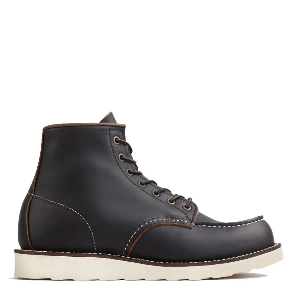 All Weather Feel Red Wing Men's Classic 6 Inch Moc 8849 in Black Prairie (D Width) Feather Light Cold Weather Commuter Warehouse Work