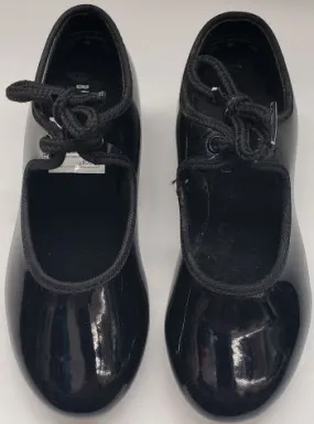 Annie Tyette Jr. -- Children's Tap Shoe -- Black Patent Sand Move Comfort Run