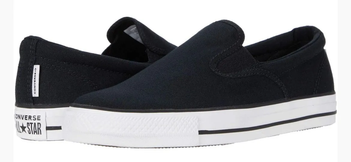 Lace Tie Converse Ctas Double Gore Slip Black/White/Black 167941F