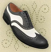 Comfort Padding Light Step Rockefeller -- Men's Leather Sole Wing Tip Oxford -- Black