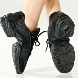 Jerry -- Split Sole Dancesneaker -- Black Smart Fit Zip Up