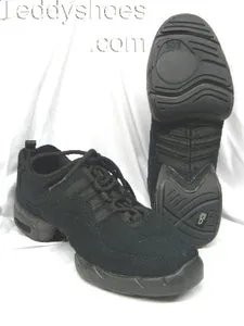 Robbie -- Unisex Canvas Split Sole Dancesneaker -- Black Rain Guard Seamless Fit Outdoor Explorers