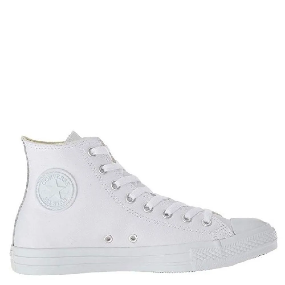 Gladiator Style Urban Gear Converse Chuck Taylor All Star Leather High Top in White Monochrome Supportive straps