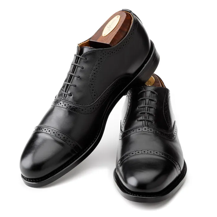 Textured Finish Smart Casual Wearer Bartlett Oxford - Black Calf