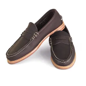 Soft Leather Design Beefroll Penny Loafer - Charcoal Grizzly