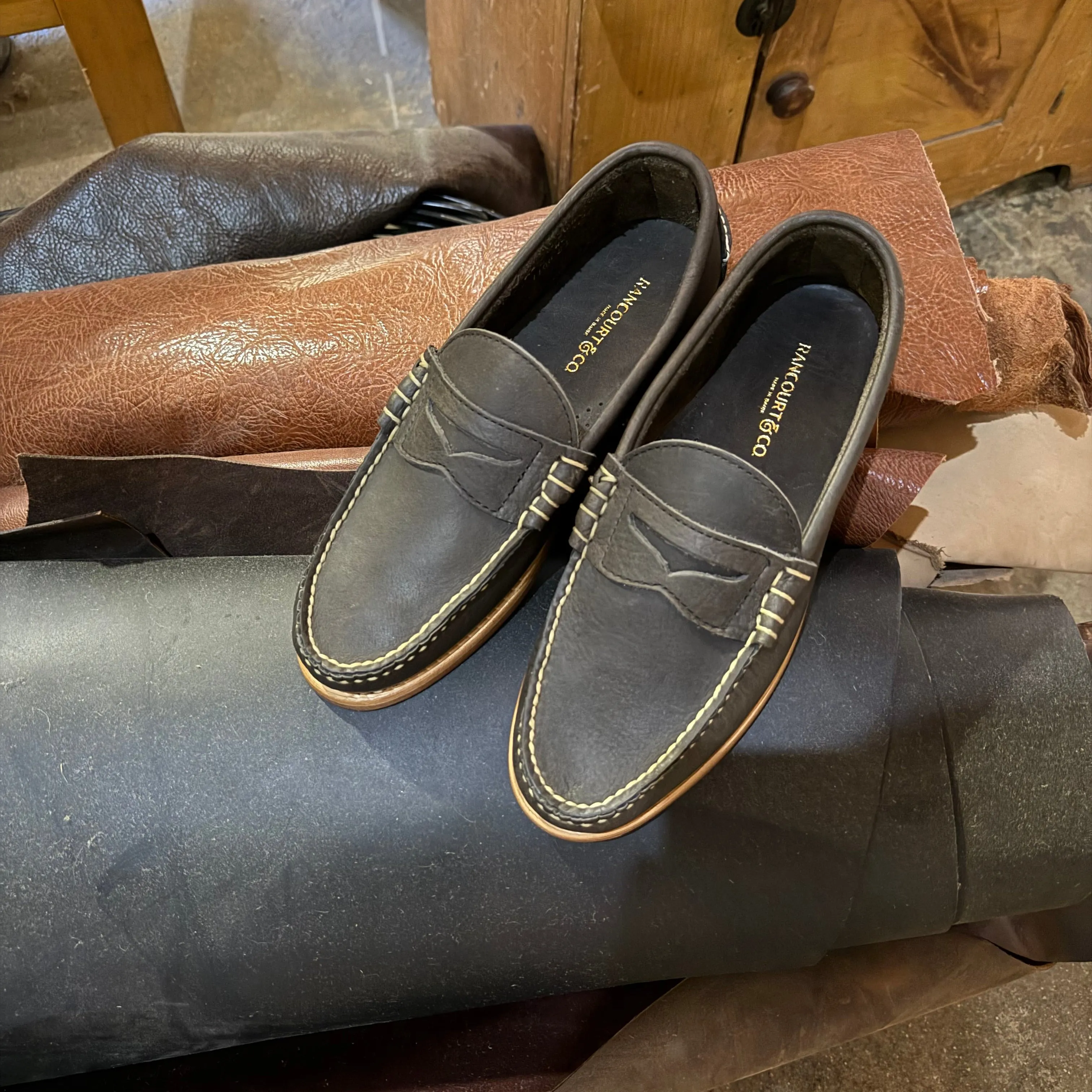 Walk Open Step Power Beefroll Penny Loafer - Charcoal Grizzly