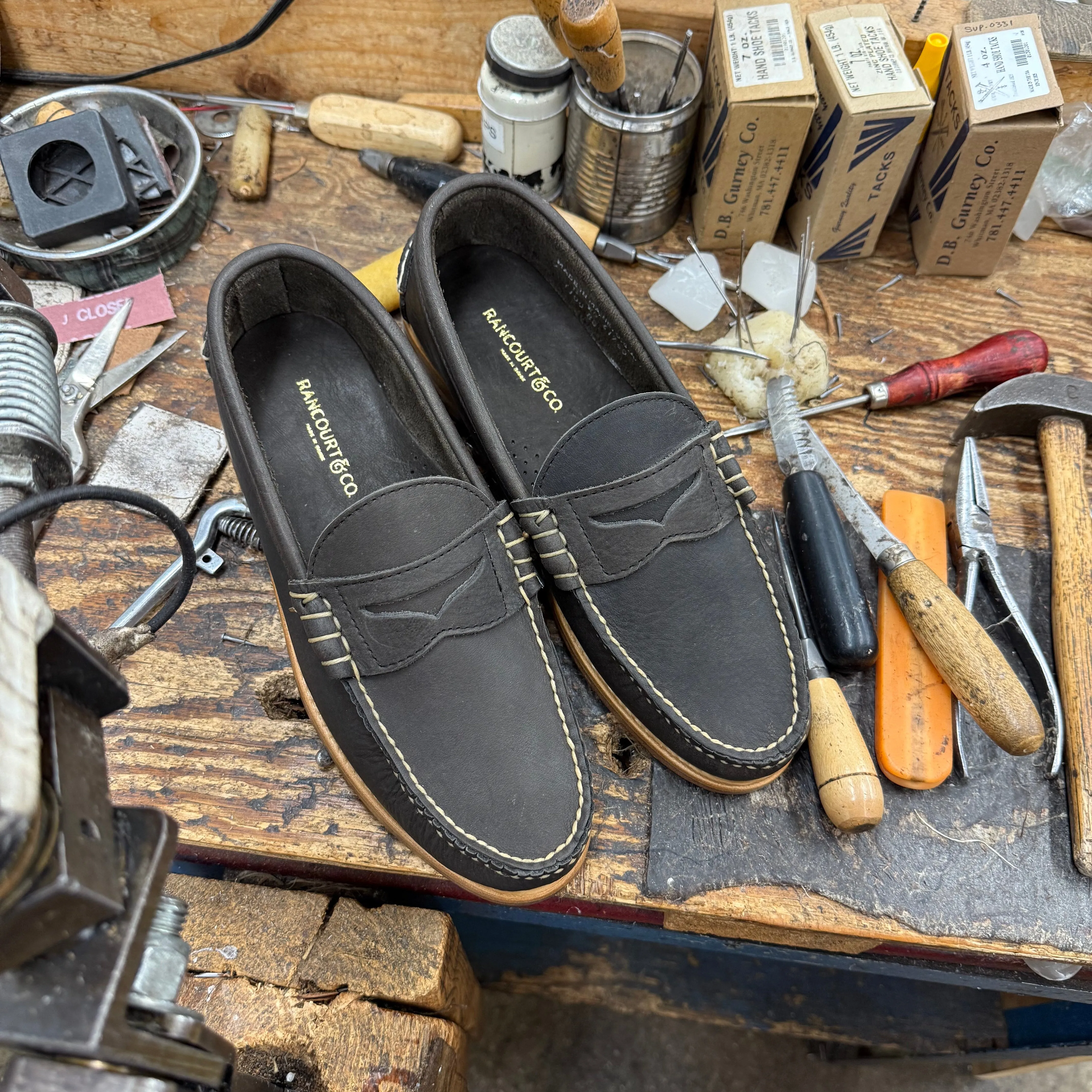 Beefroll Penny Loafer - Charcoal Grizzly School Style Premium Slip-on Comfort