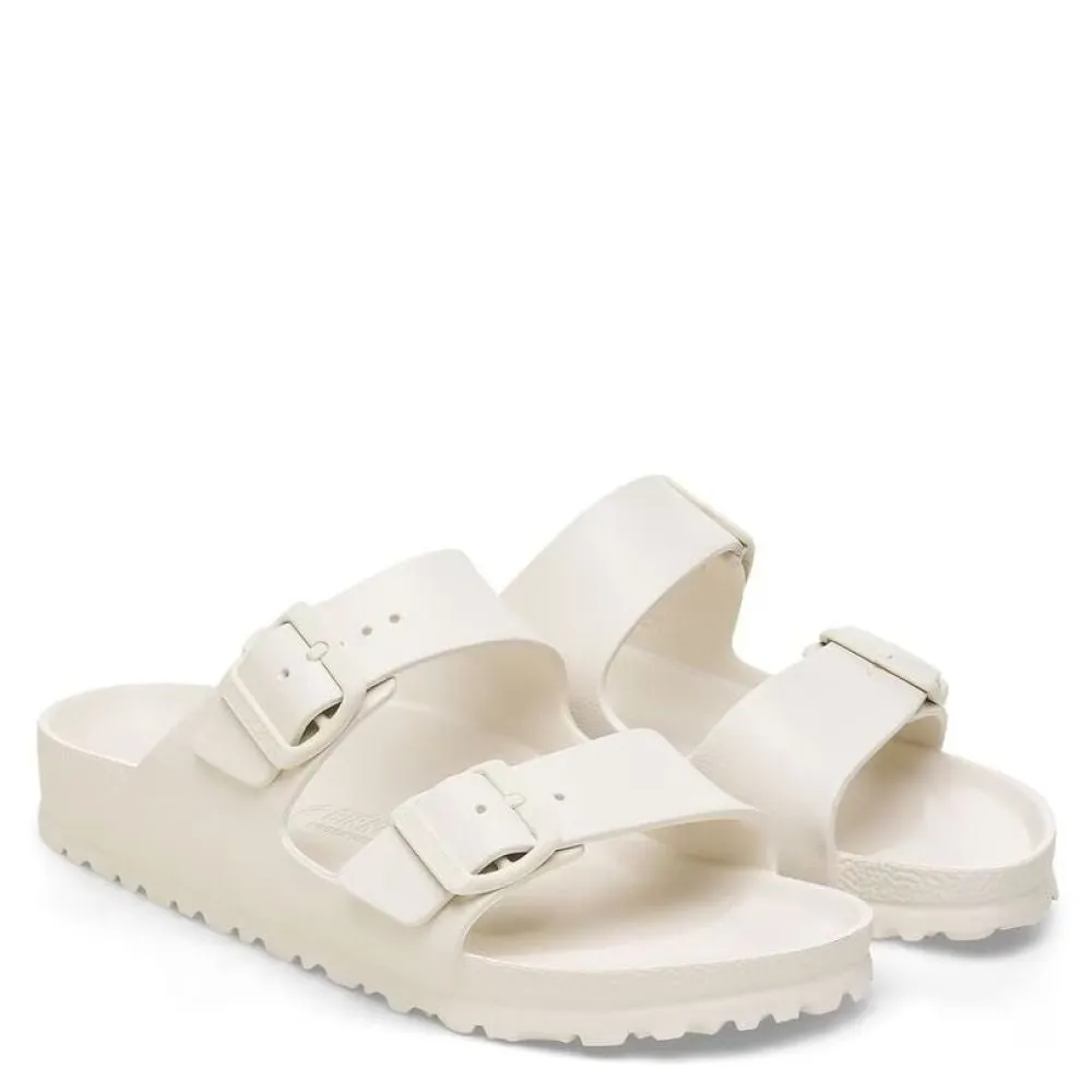 Sun Safe Birkenstock Women's Arizona EVA in Eggshell Relaxed and stylish