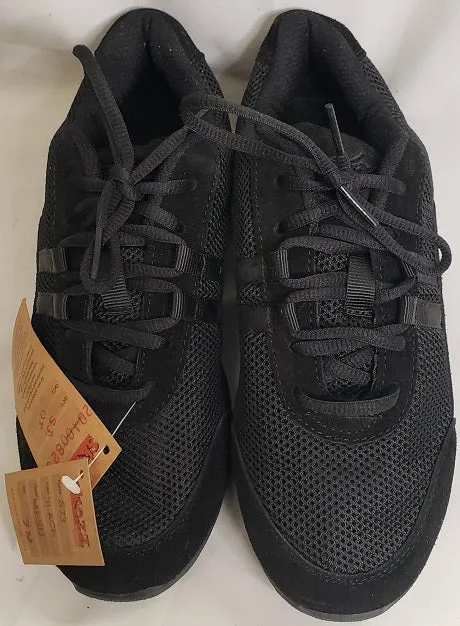 Blitz -- Split Sole Dancesneaker -- Black Padded collar Stone Gray