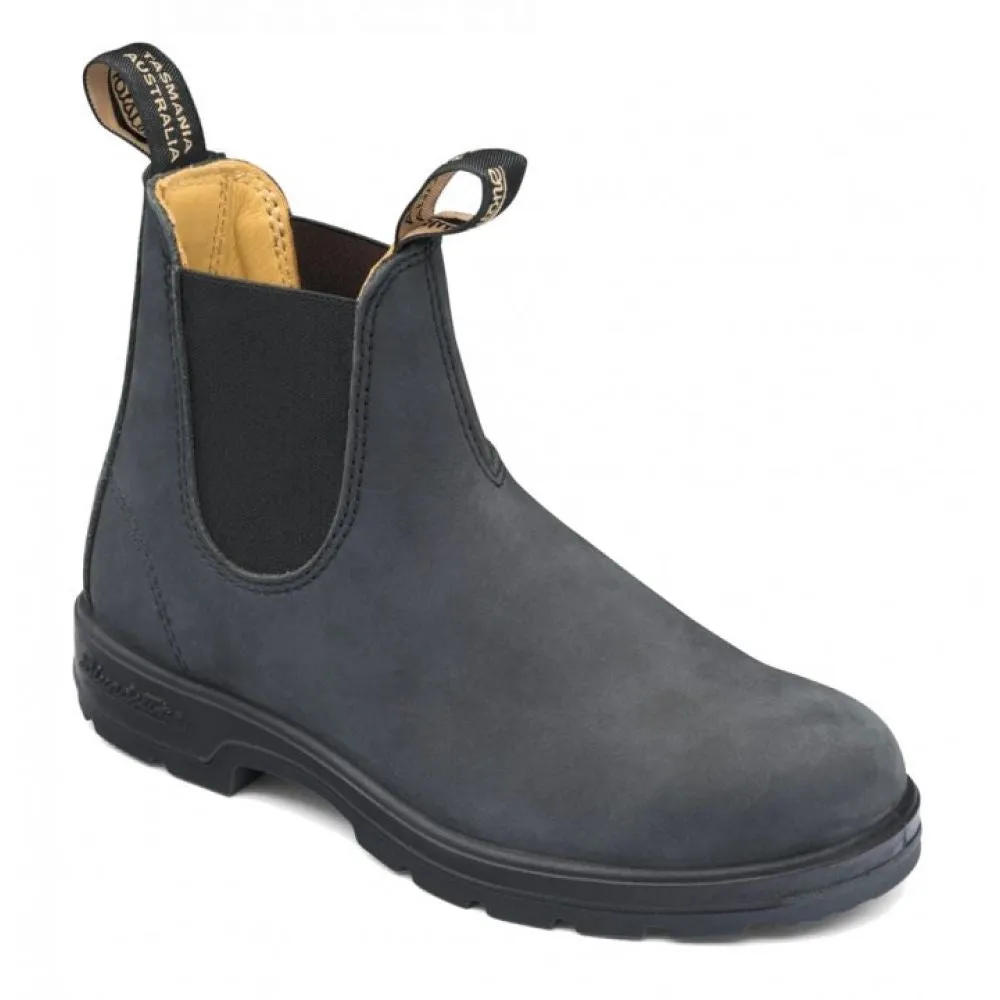 Skin Hug Horse Riding Blundstone Classic 587 in Rustic Black Elastic Ankle