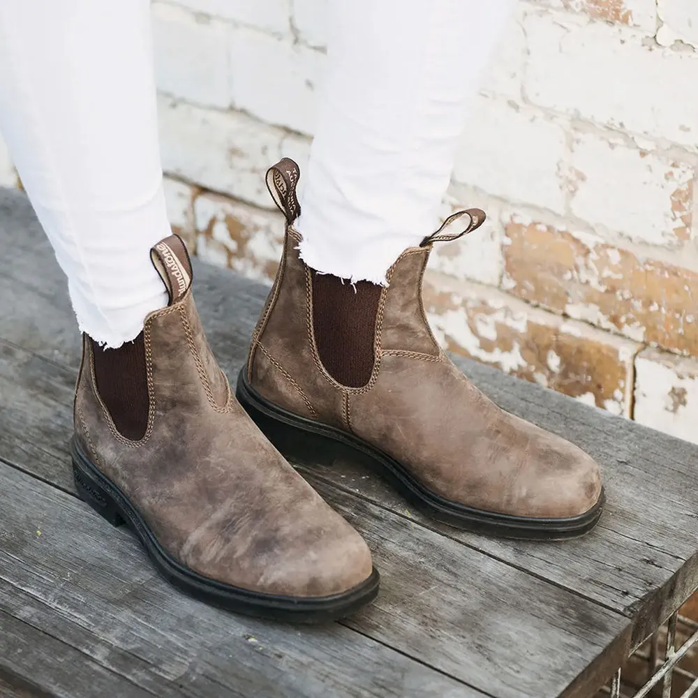 Low Profile Snowy Path Rugged Look Blundstone Dress 1306 in Rustic Brown Journey Ready