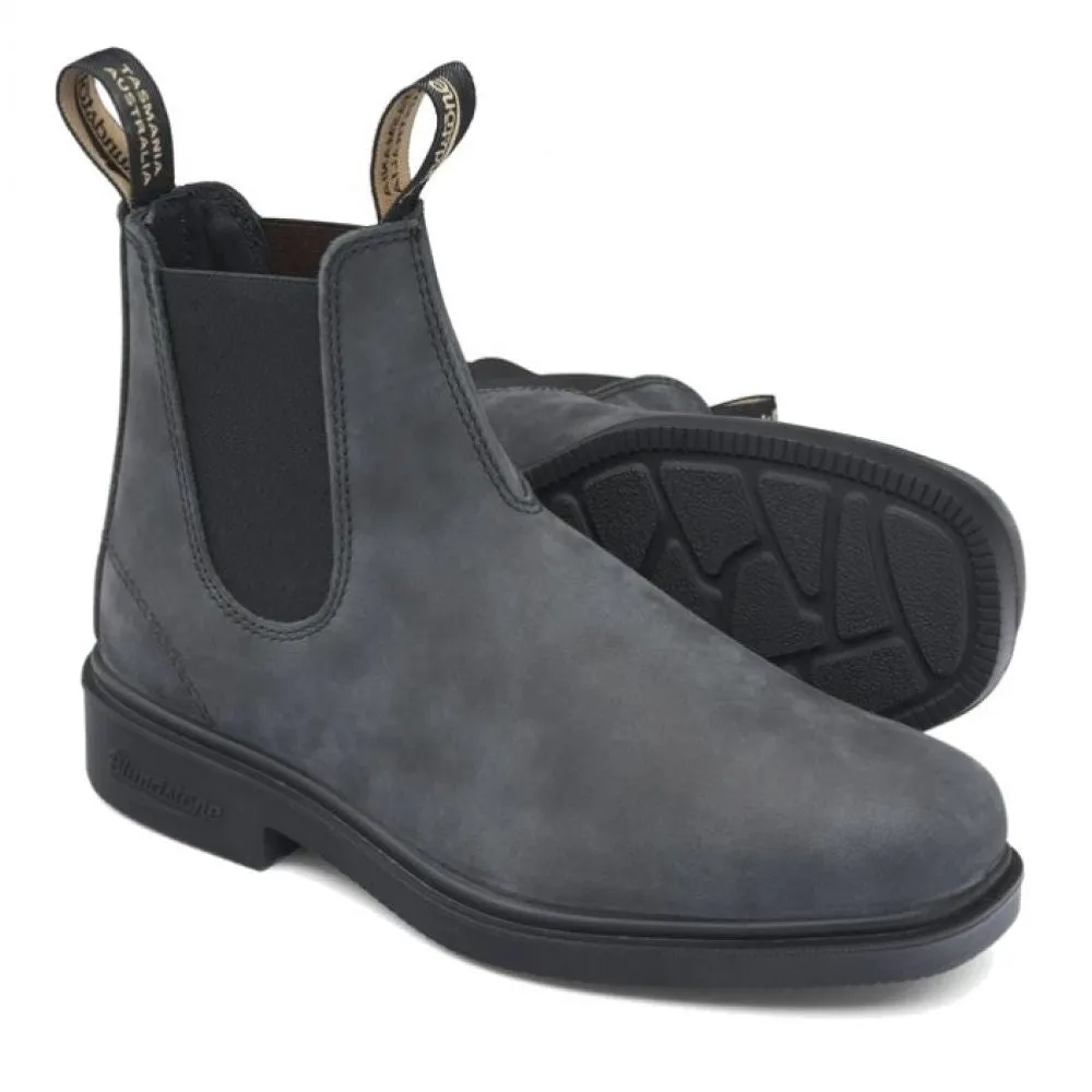 Grippy Cushion Blundstone Dress 1308 in Rustic Black Quick Drying Rough Trail Hiker Comfort Laces