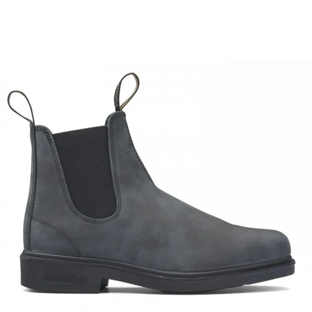 Eco Material Functional Minimalist Blundstone Dress 1308 in Rustic Black Deep Sole