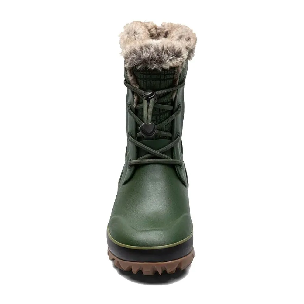 Adventure Ready Profile Bogs Youth Arcata II Cracks in Dark Green Protective Sole Water Wall