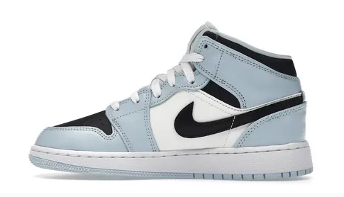 Jordan 1 Mid Ice Blue (GS) mud proof