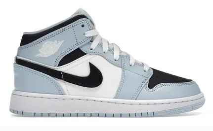 Bright Neon Jordan 1 Mid Ice Blue (GS)