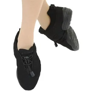 Toggle -- Split-Sole Dancesneaker -- Black Comfortable Insole Rubber Sole