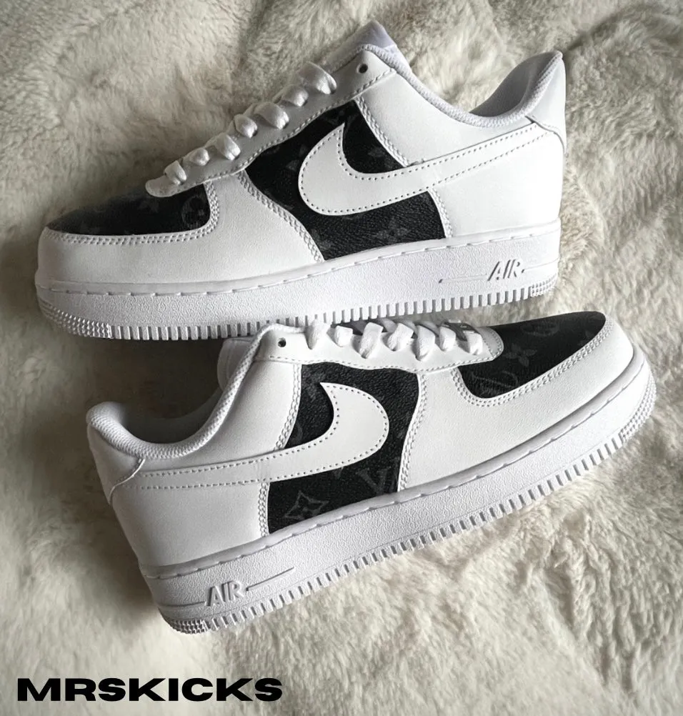 Star Mood photo shoot Custom Black & Grey Lv Airforce 1