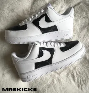 Custom Black & Grey Lv Airforce 1 Rich Glow