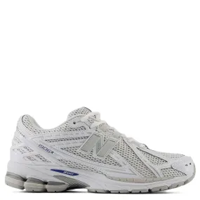 Breathable and Soft New Balance Women's 1906R in White with Team Royal and Silver Metallic Travel Comfort Shoes Travel