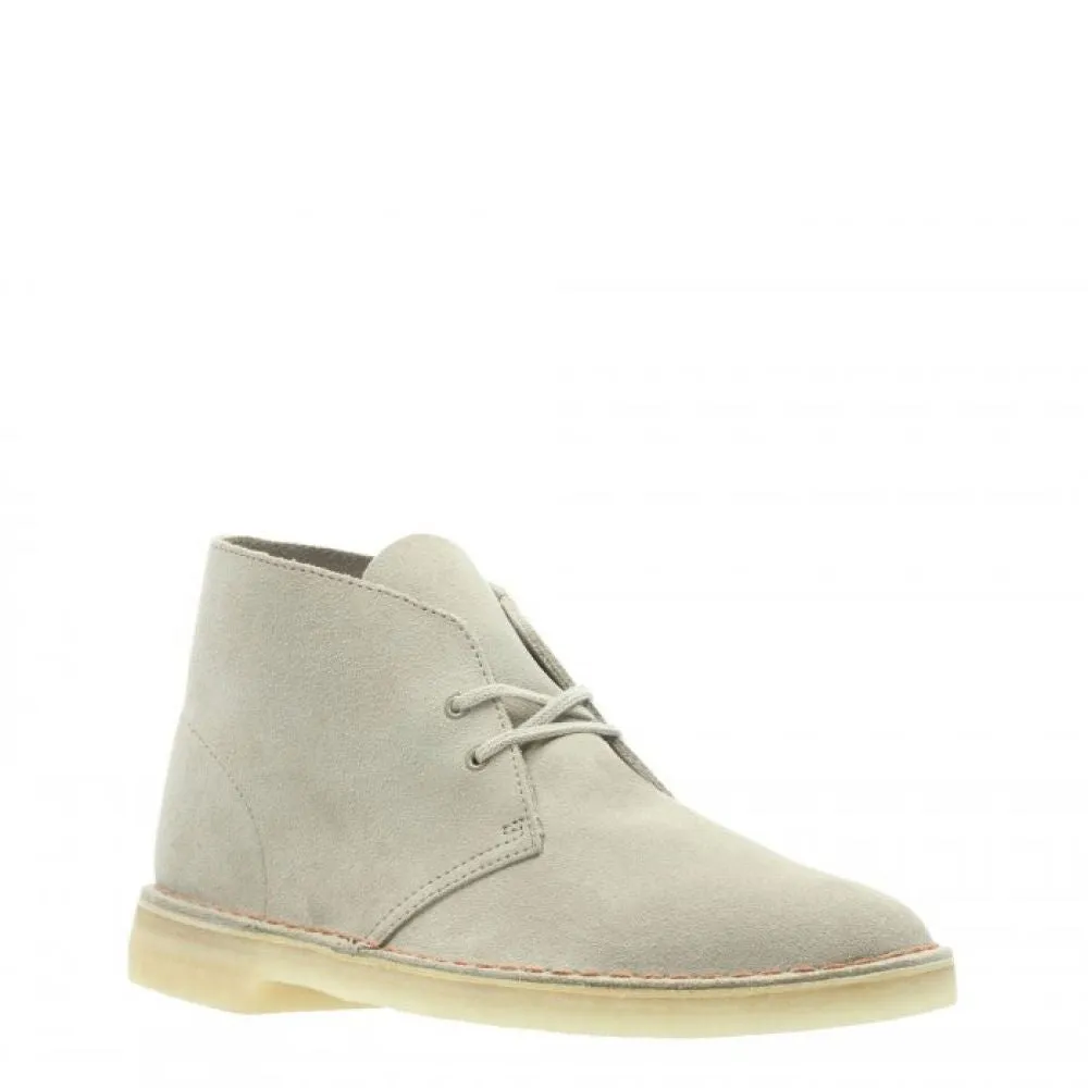 Storm Resistant Comfort Clarks Men's Desert Boot in Sand Suede Silent Step