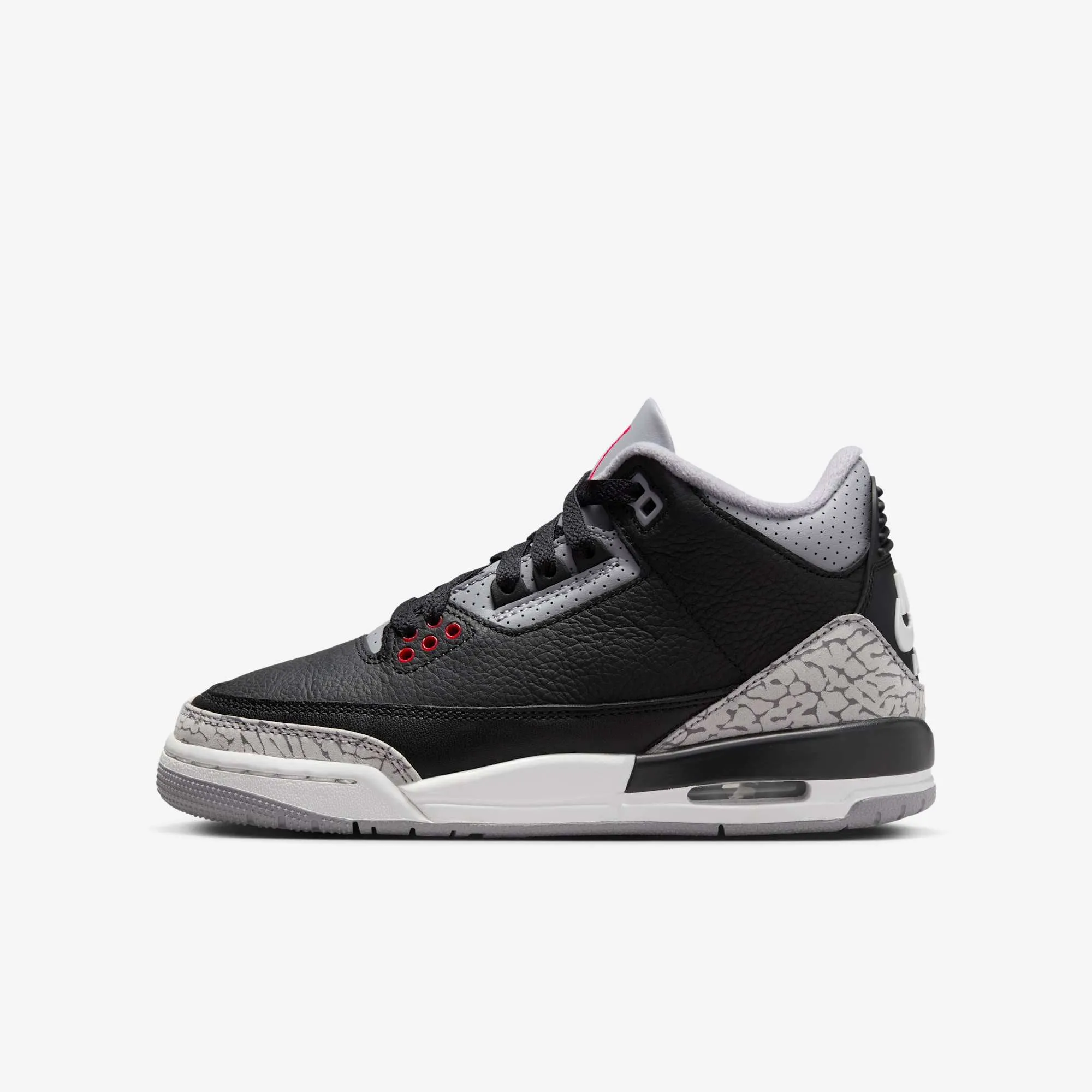 Balanced Support Lightweight Cushioned Sole (GS) Air Jordan 3 Retro 'Black Cement' (2024) DM0967-010
