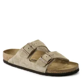 Breeze Step Birkenstock Arizona Suede Leather in Taupe Smooth Surface
