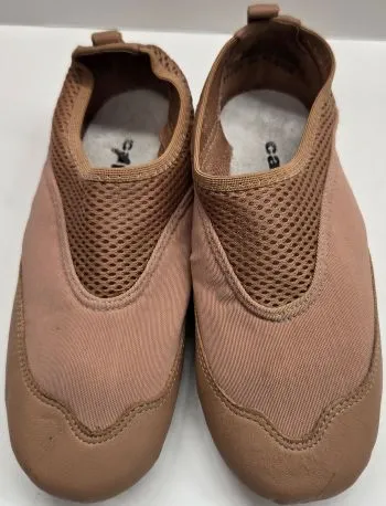 Slip On Style Ozias -- Women's Split Sole Jazz Slip-On Shoe -- Suntan