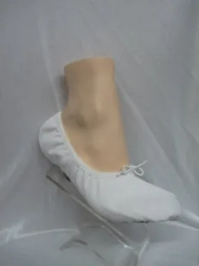 Wendy -- Canvas Split Sole Ballet -- White Soft Tone Wind Block