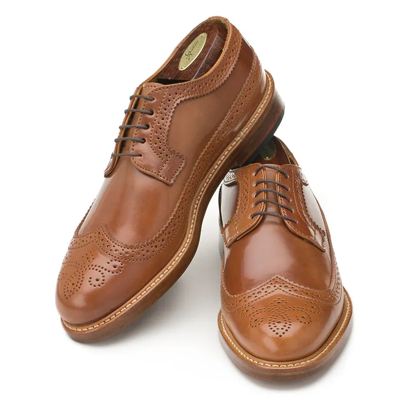 Chandler Longwing - Caramel Shell Cordovan Smart Office Wear Sleek Design Active Worker