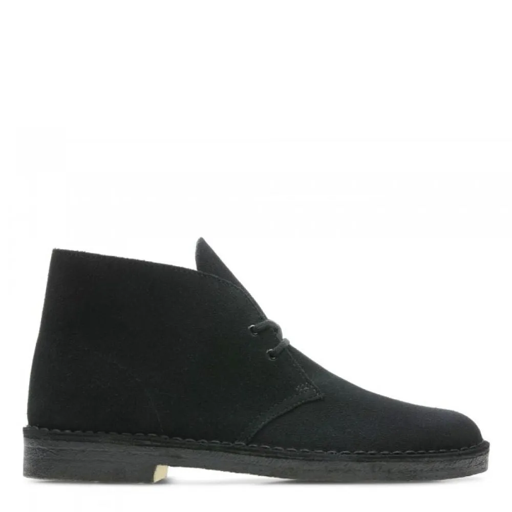 Waterproof Upper Clarks Men's Desert Boot in Black Suede Built Strong