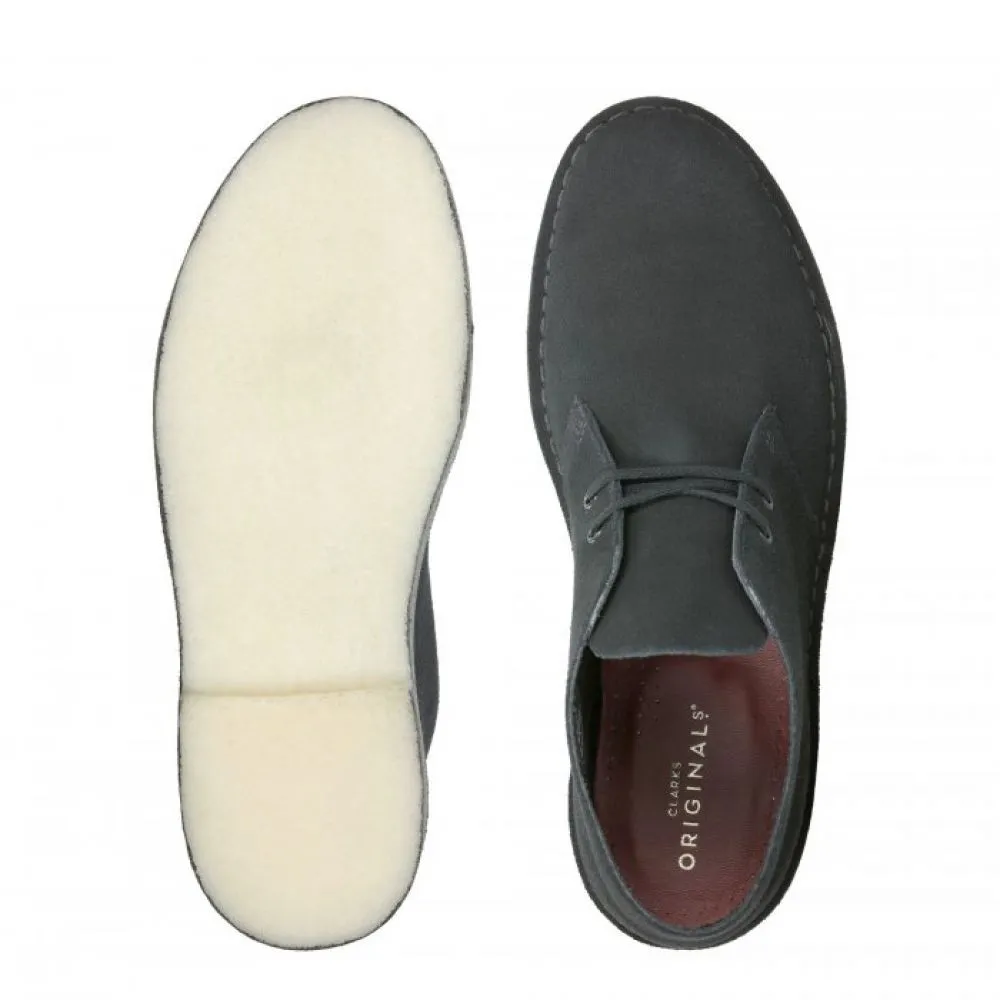 Clarks Men's Desert Boot in Black Suede Shock Absorbent AntiOdor
