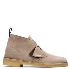 Classic Fit Clarks Men's Desert Boot in Wolf Suede Stylish Protection