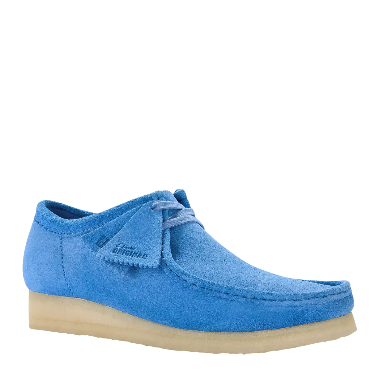 Clarks Men's Wallabee in Blue Suede Slip-Free Sole Flexible Fit